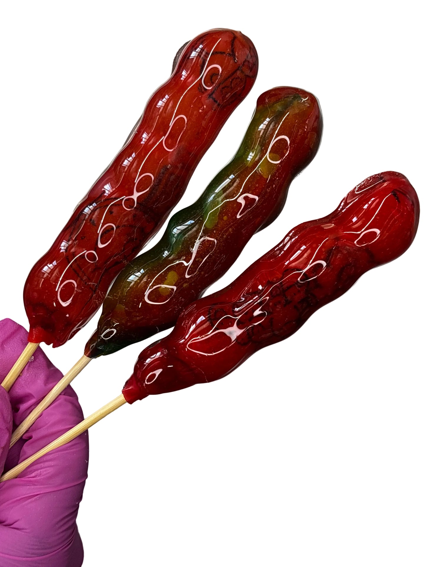 Fruit roll-up candy grape kabob