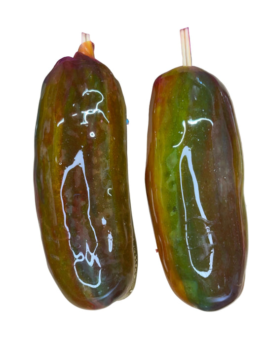 Fruit roll-up candy pickles